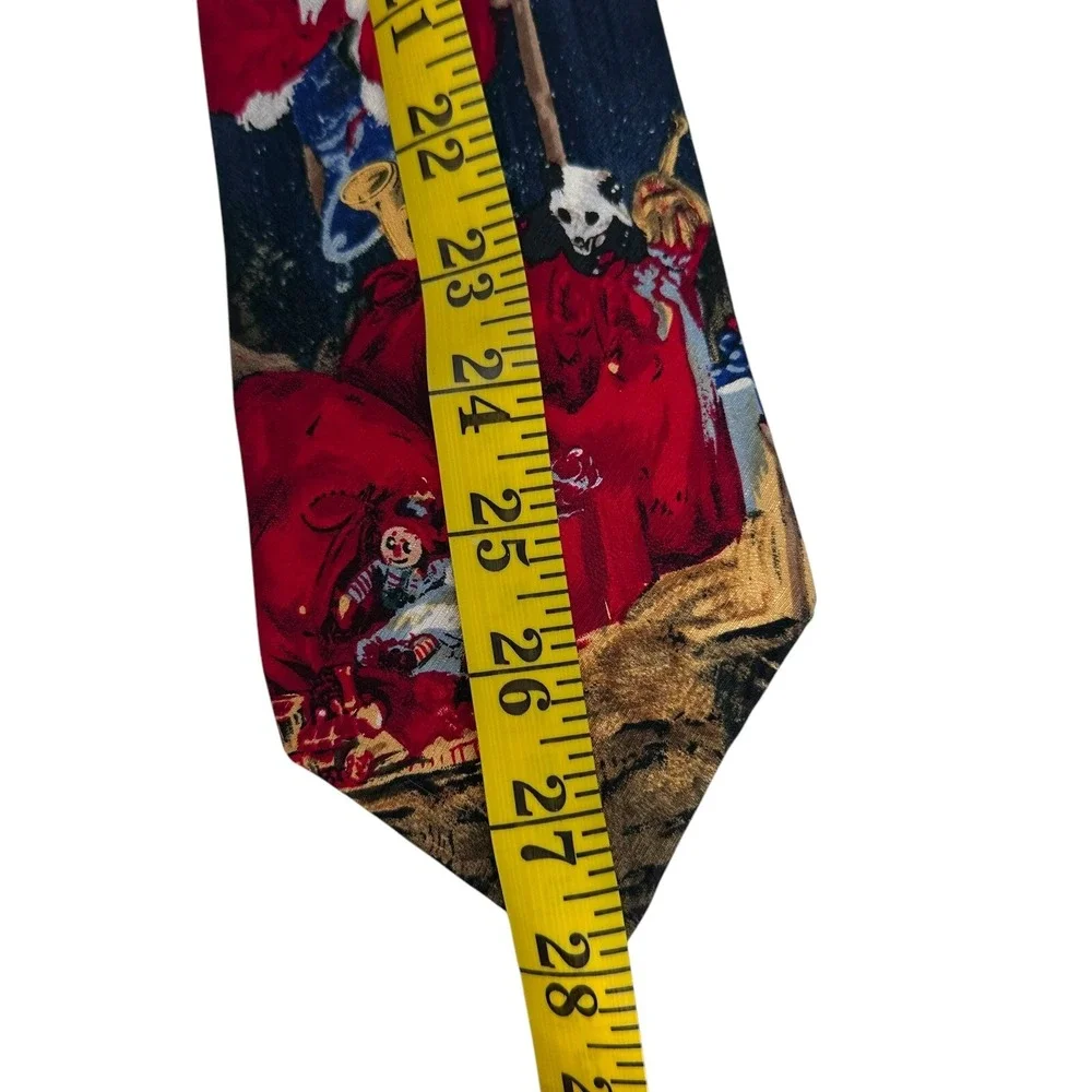 Vintage 1996 Hallmark Tie Saint Nick Santa Claus Christmas Tree Toys‎ Mens Silk